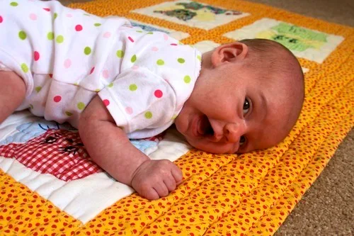 **One month (already!)**

We took Abigail to the pediatrician for her one month visit on Friday. We knew she was a lot bigger– many of her outfits don’t fit anymore– but we were surprised to find out that she’s already up to 10lbs 6.2oz. It must be the constant feeding. The doctor said that she’s living up to her last name. Should we be insulted?