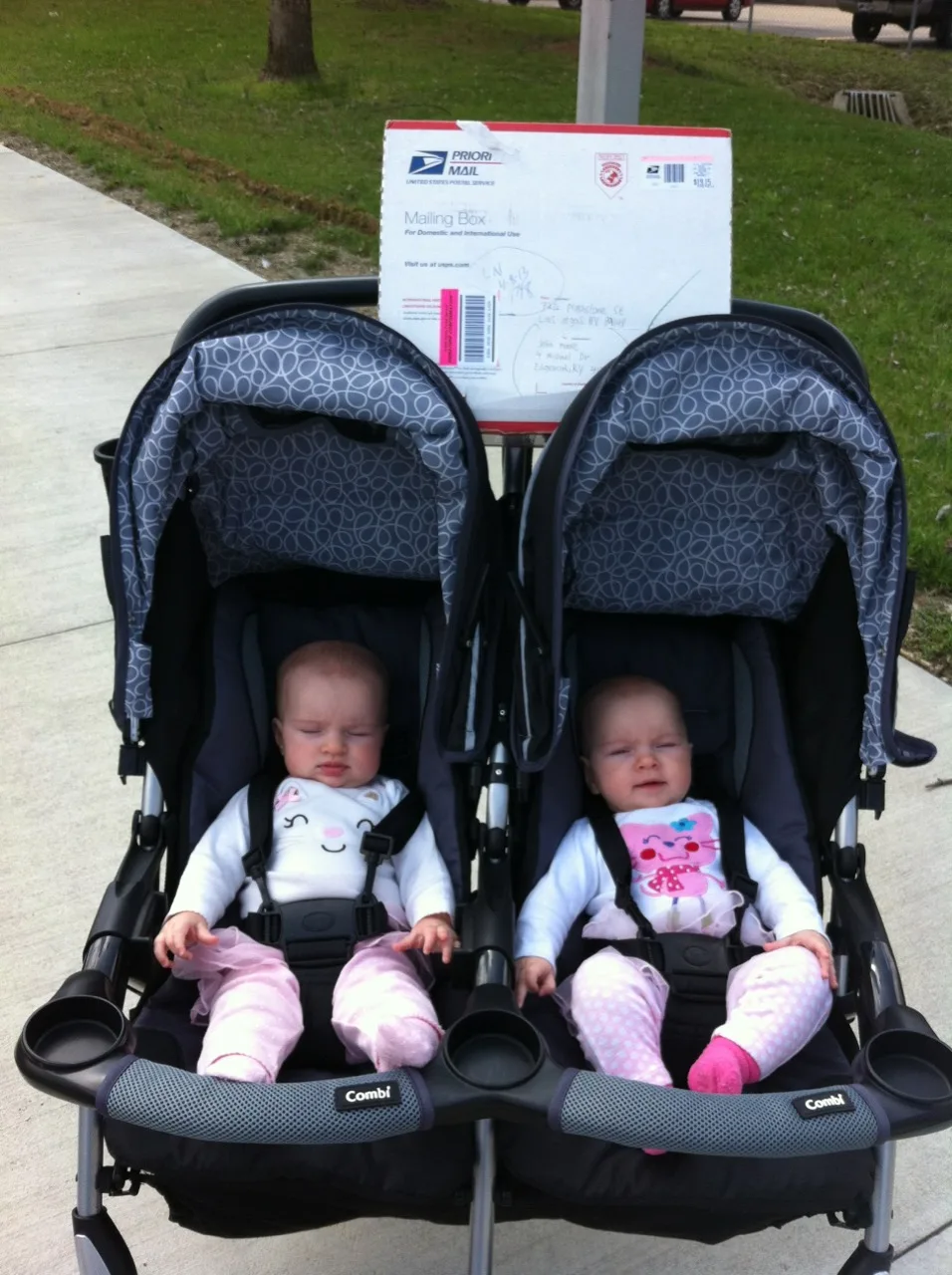 First outing (can you guess where?) with the babies all by myself. It went surprisingly well!