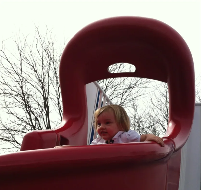 Our fearless daughter ran her little legs off and tried to make many friends at the park today.