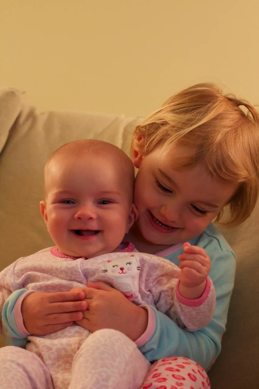 6 months old already! Our Josie weighs 17.6 pounds (is in the 77th percentile) and is 26.75 inches tall (80%). Gwen weighs 16.49 pounds (57%) and is 26.5 inches tall (73%). Pretty awesome, especially for twins! More importantly, as Abby said tonight: “they’ll be chasing after me soon.”