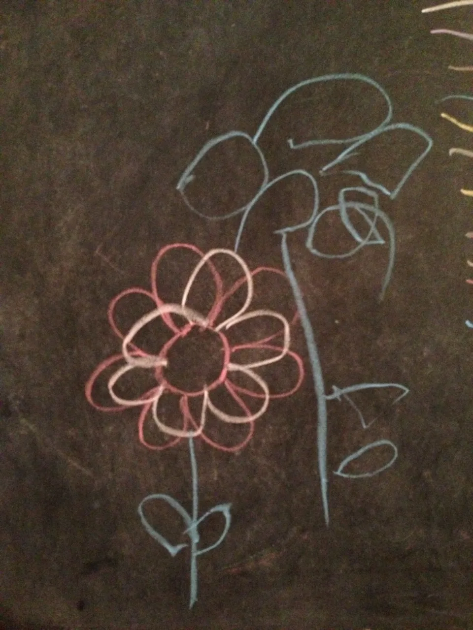 Venus showed Abby how to draw a flower. Pretty impressive for an almost-three-year-old! (Abby’s is on the right.)