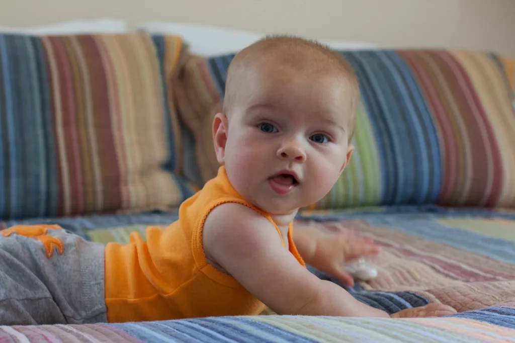 We know Josie is teething because she tries to chew on everything (including us), but Gwen has been covert about it and she now has one more bottom tooth! Josie’s still working on it.