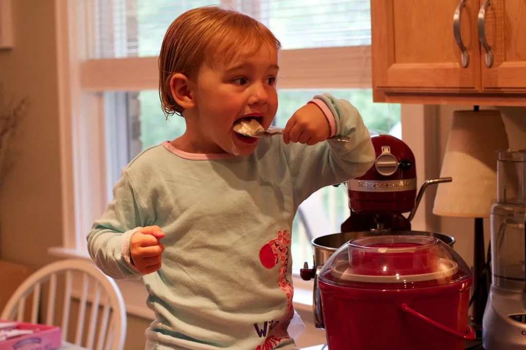 After three years hiding in the back of a cabinet, our ice cream maker has emerged! Homemade vanilla ice cream was the highlight of our day.