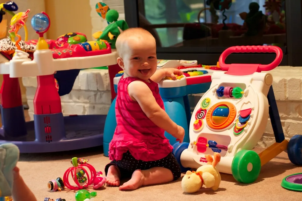 Eight and a half months old! Lots of baby talk (“ma!”) and crawling (attempts by Gwen and rapid acceleration by Josie). Favorite foods right now are cheese and bananas.