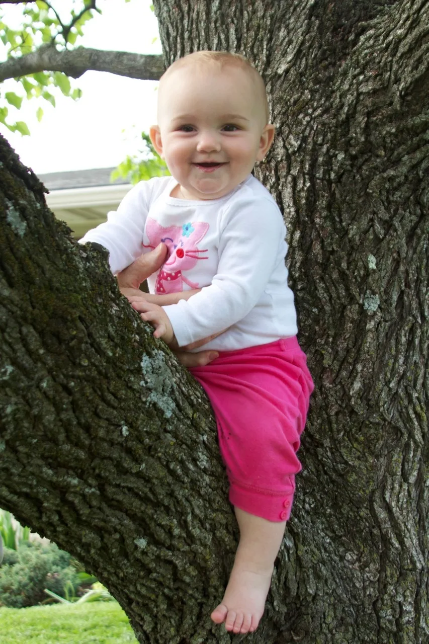 Two years and a few months later, and she still loves to climb trees.
