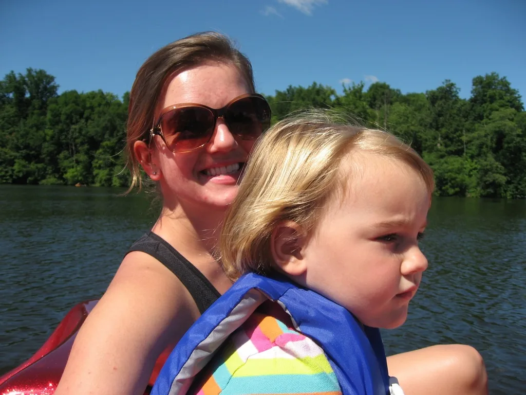 We had a wonderful time today at Miami Whitewater Park with Auntie Mel and Uncle Ron. Abby rode a boat for the first time, and got to be captain. We fed the ducks. We even enjoyed ice cream after playing at the playground.