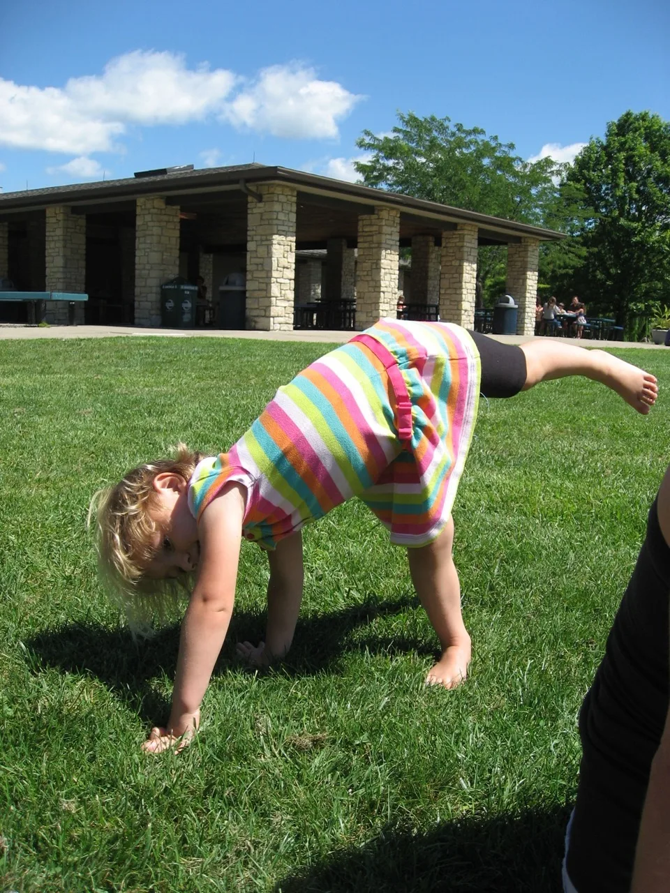 We had a wonderful time today at Miami Whitewater Park with Auntie Mel and Uncle Ron. Abby rode a boat for the first time, and got to be captain. We fed the ducks. We even enjoyed ice cream after playing at the playground.