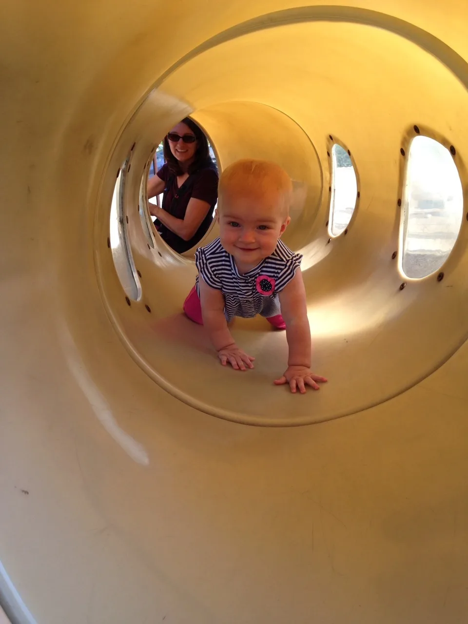 We all had a lot of fun this afternoon at Woodland Mound Park with our good friends, the Dinsmores. It was so cool to watch Abby master the playground, and to see Gwen and Josie partake in the fun too.