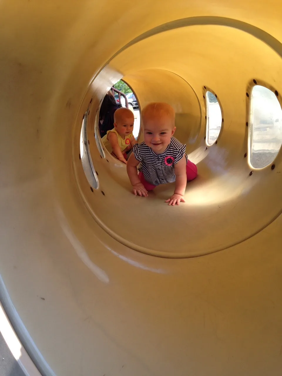 We all had a lot of fun this afternoon at Woodland Mound Park with our good friends, the Dinsmores. It was so cool to watch Abby master the playground, and to see Gwen and Josie partake in the fun too.