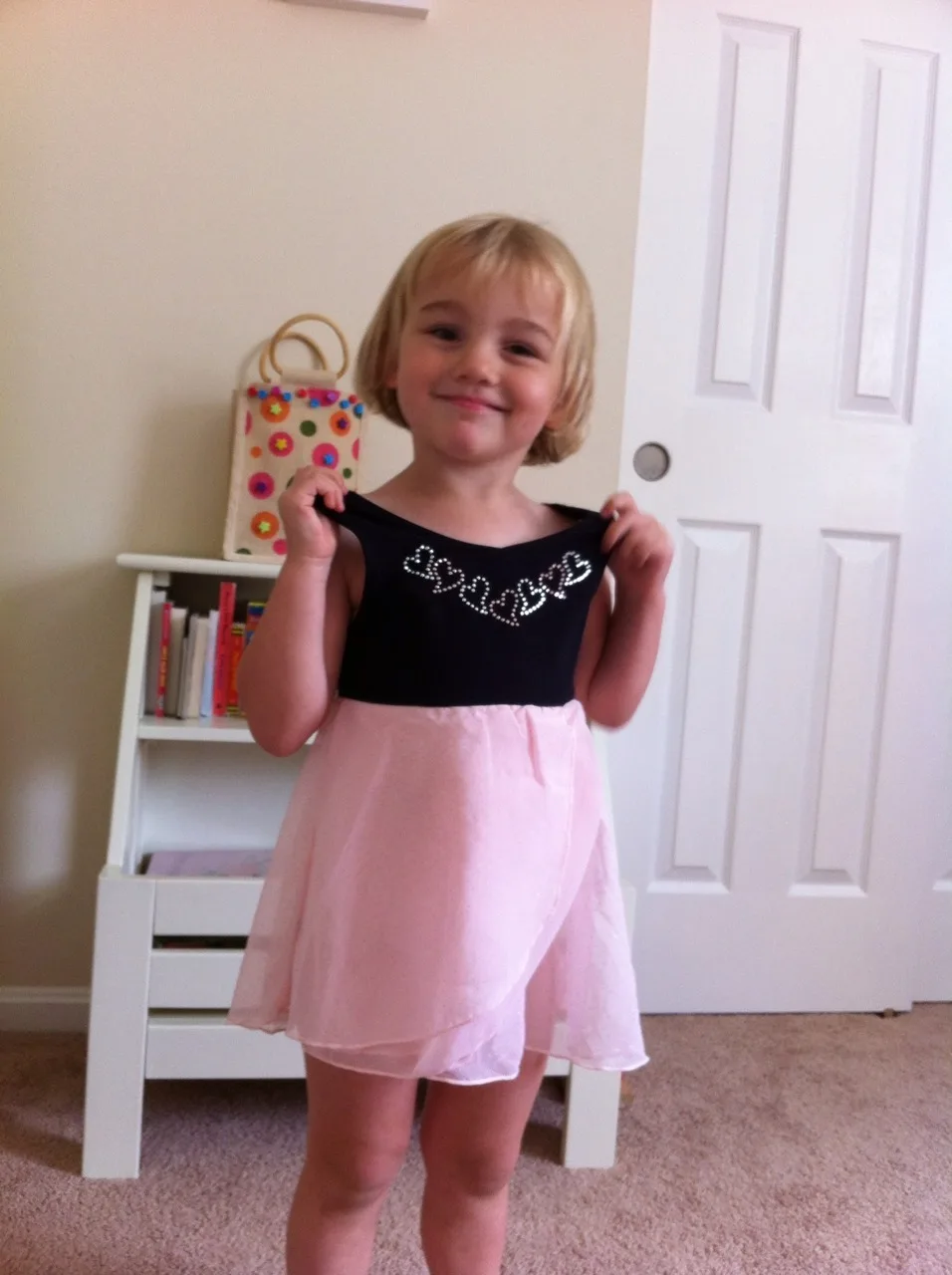 We had a really good weekend! John took the day off work on Friday and we all went to Totter Otterville with our neighbor and her grandson. The play area was a bit dated, but it was clean and the kids had a blast. Abby especially liked fishing and playing in the ball pit. Josie liked the dance studio. (Gwen did too, but we weren’t very good at taking pictures.) And, speaking of dance, on Saturday, Abby got her first pairs of tap and ballet shoes. Our house is noisier and even happier as a result. These pictures capture or weekend. Be especially sure to notice the happy babies eating steak!