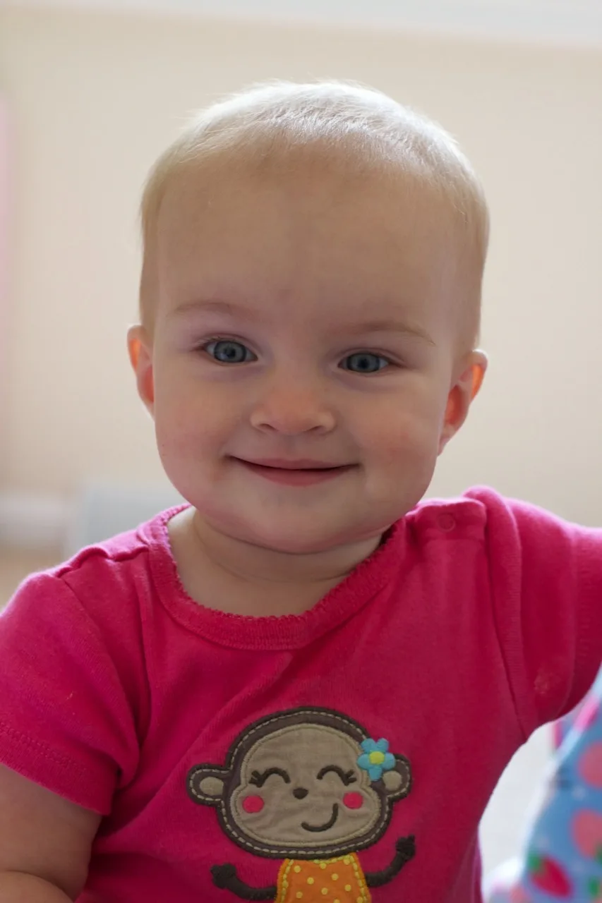 These smiling faces are actually two sick babies. Surprising, right? Lots of pre-emptive pain reliever thankfully kept these girls in happy moods for a surprising amount of the day. Hopefully, our days with Hand Foot Mouth are no worse than this. (And, hopefully, I didn’t just jinx us!)