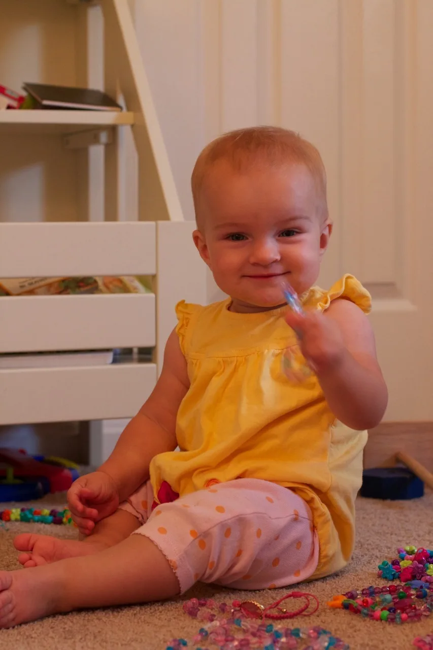 At ten months old (already!), the babies are doing some amazing things. They’re both accomplished crawlers, and can pull themselves up on everything. They’re also both trying to talk. They say “ma” for sure and Gwen seems to say teeth, cat, and cheese. They understand a lot more than they can say. They love pat-a-cake, and will bounce up and down to music. They also love feeding themselves finger foods. Their current favorites are canned vegetables. Potatoes, steak, and blueberries gave us some awesome zzzzs last night. Josie slept until 5am, woke up for some milk, and then went back to sleep until 7:30am! Gwen did great too. She was up at 2am and 6am, and then slept until 7:30am! Amazing!