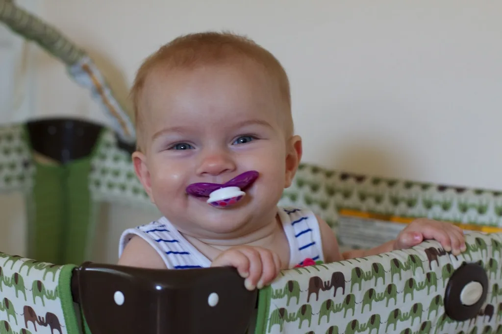 This is how I found Gwen today after her nap. All silly smiles! She loves her new sleeping arrangement. Sometimes we don’t even hear her on the monitor when she wakes up. She’s too busy quietly playing with her toys. It’s a nice, big change from her swing days. She slept like a champ in her swing (Josie too), but was always anxious to get out of it when she woke. She had things to do, and she would tell us so. Good thing both babies are napping in cribs now.