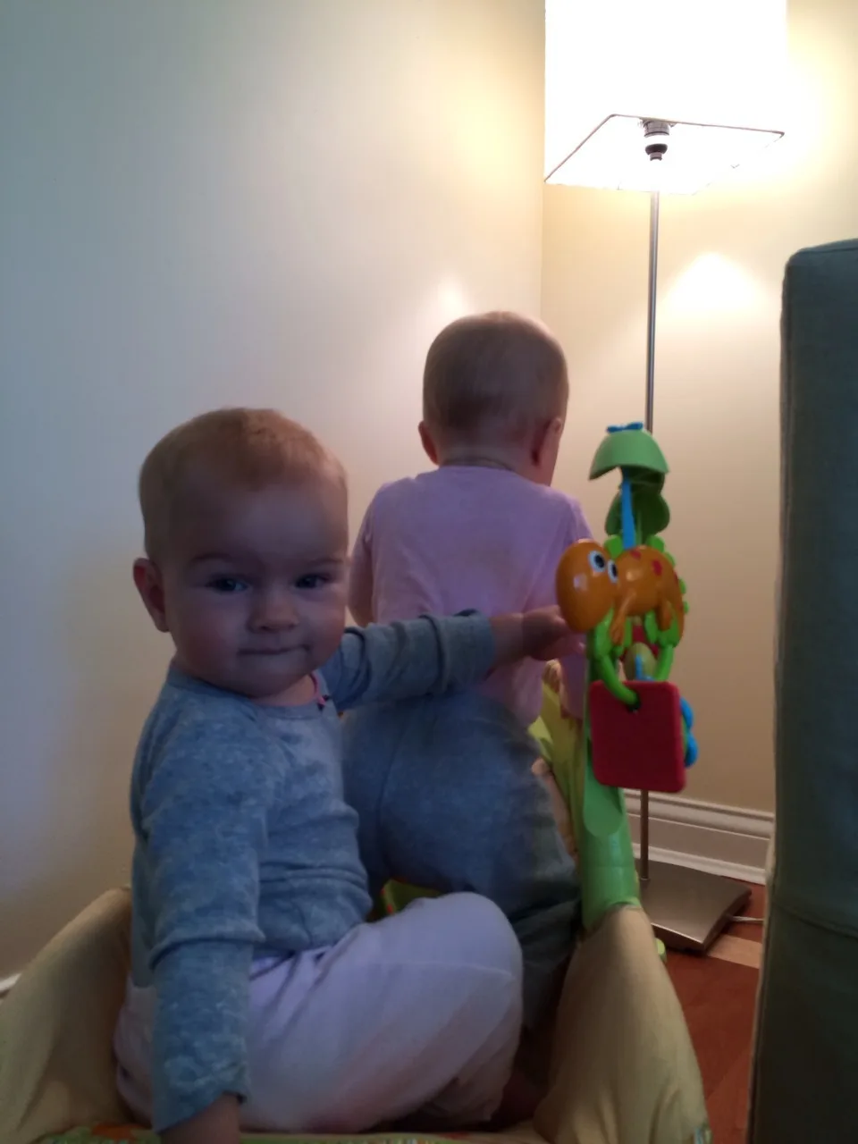 They can’t say it yet, but I think the babes are certainly thinking Abby’s often repeated question. – “Mom, does this look safe?”