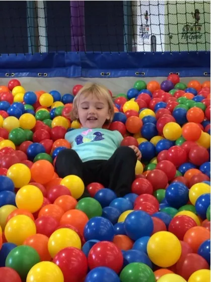 I survived a trip to Totter’s Otterville today with all three girls! In fact, I did more than survive. We all had a really good time. Abby played in the ball pit while the babes crawled around and investigated lose balls. The babes enjoyed taking in the sights from their stroller while Abby fished in the outdoor kiddie fishing pond and played in the sandbox. All three girls enjoyed playing in the pretend dance studio. I enjoyed meeting some moms with a play group. I think we’ll meet up with them again some time. And, I’ll definitely add Totter’s Otterville to our list of manageable, fun outings.