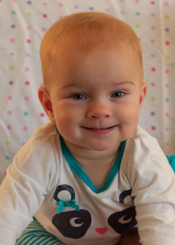 Gwen is a baby genius. She understands far more than she can say, and can already follow “complicated” requests. Case in point: she started to fuss while I was folding laundry today. I tried to distract her by asking her to go get one of her toy fire helmets (one of her favorite toys), and she did! I later asked her to find the other stuffed cat (she was playing with one already), and she did that too! She crawled right over to her toys, tossed a few aside, and held out the other cat to me. Josie and I were astonished.