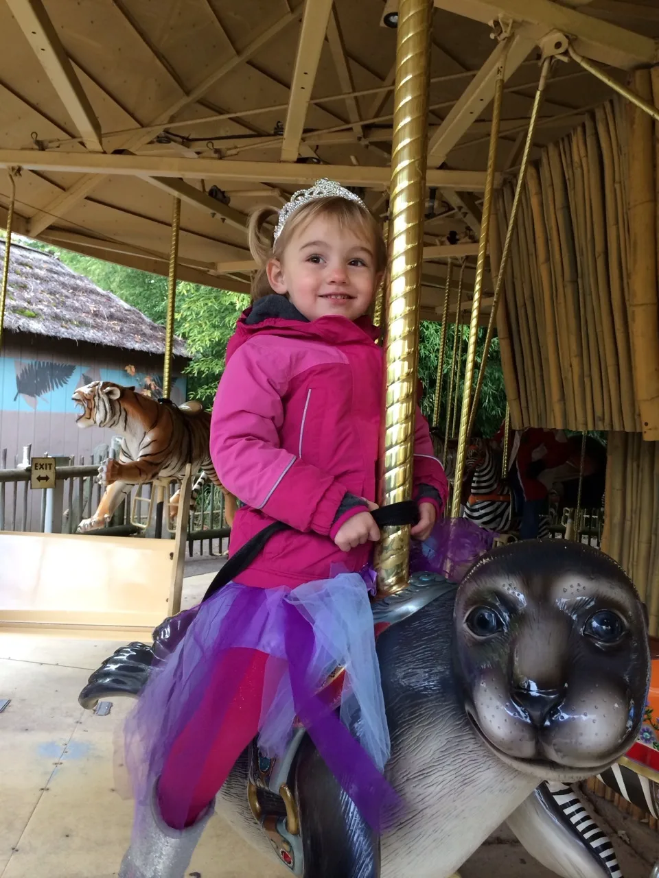 Where did the weekend go? It disappeared far too quickly with so much Halloween fun. We enjoyed pumpkin decorating at the Library on Friday, Hallzooween on Saturday, and a nice long walk around our neighborhood to look at Halloween decorations on Sunday.