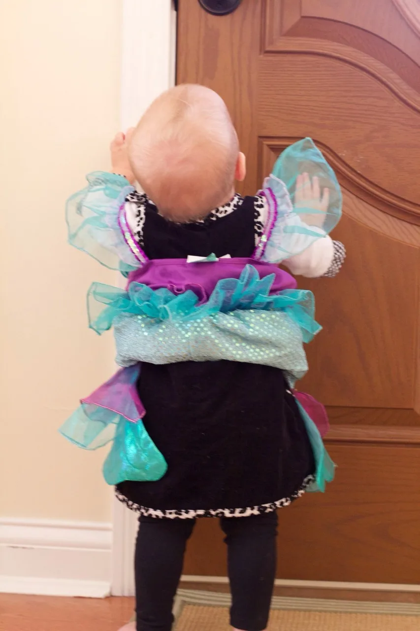 Our house was filled with princesses today! After watching Abby play dress-up multiple times a day for the past few weeks, Josie decided she wanted to get in on the action. She grabbed a dress and was very loud until we put it on her. She was then all smiles as she proudly paraded around (in front of us and to the mirror, just like Abby). When Gwen realized what Josie was wearing, she wanted to wear one too. (She then went back to trying to open the front door.)