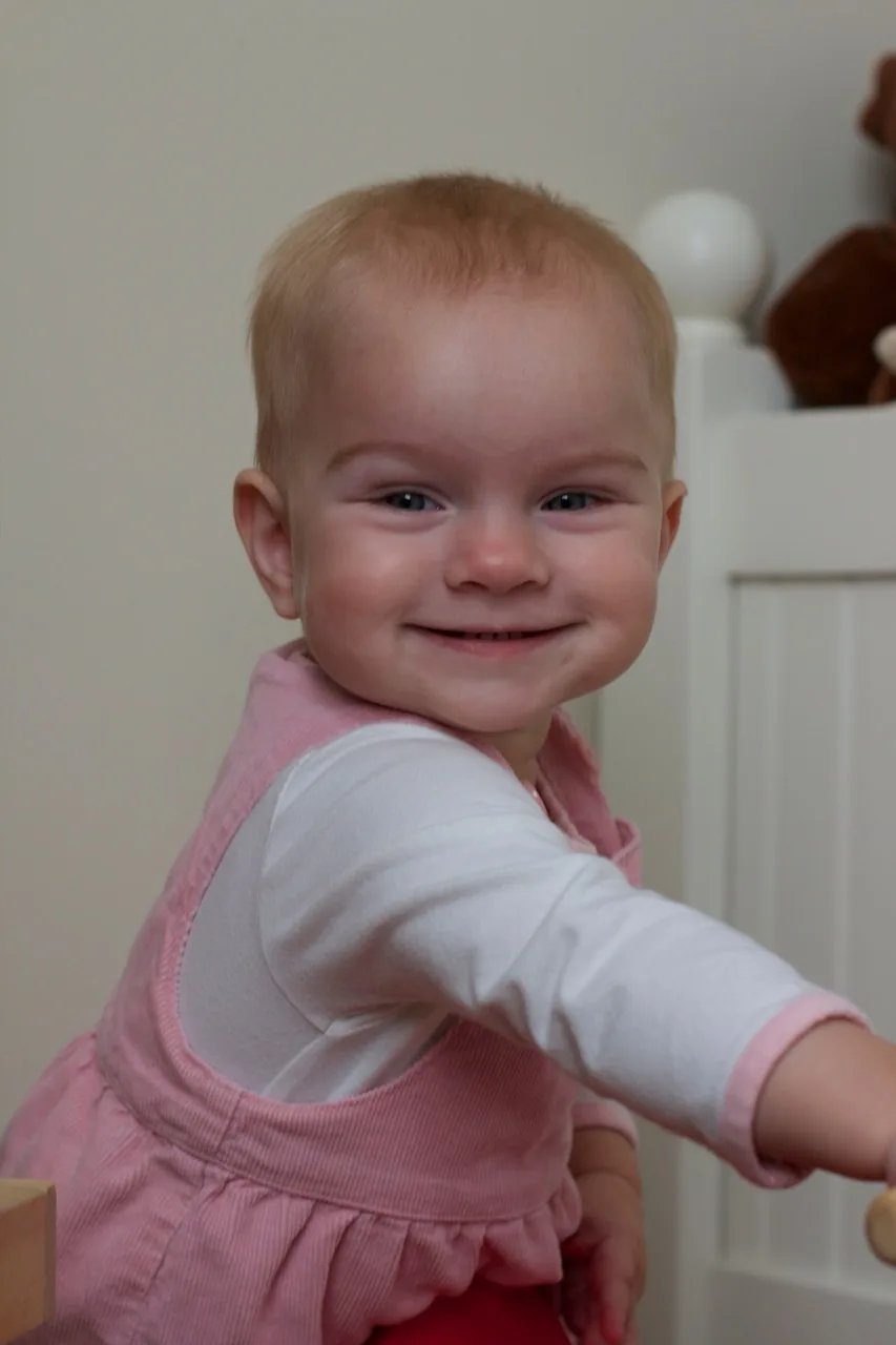 Gwen took her first unassisted steps today! I looked up and she had let go of her crib and was walking towards the closet. She only went a few steps, but it was pretty amazing. I clapped and shouted “yay” over and over. Josie and Abby chimed in with claps too. I’m pretty sure Gwen said “yay” and “I did it,” but I was probably hearing things. We were all very excited. Finally!