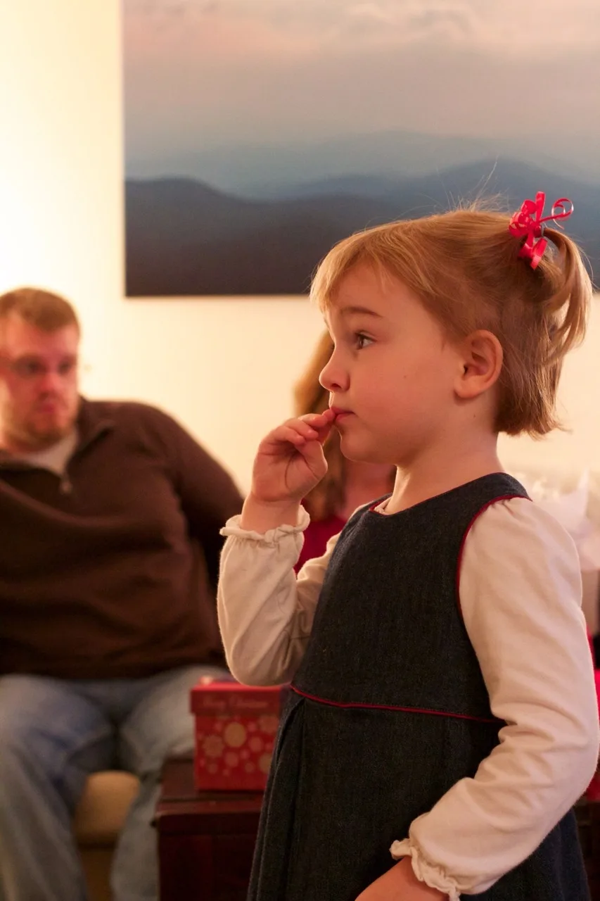 We enjoyed our annual Christmas Eve celebration with family at our house. The girls had fun helping everyone open their presents during the gift grab. Looking back at the pictures to select some for this post, it looks like Ron was the most excited about his present. Good thing no one stole it!