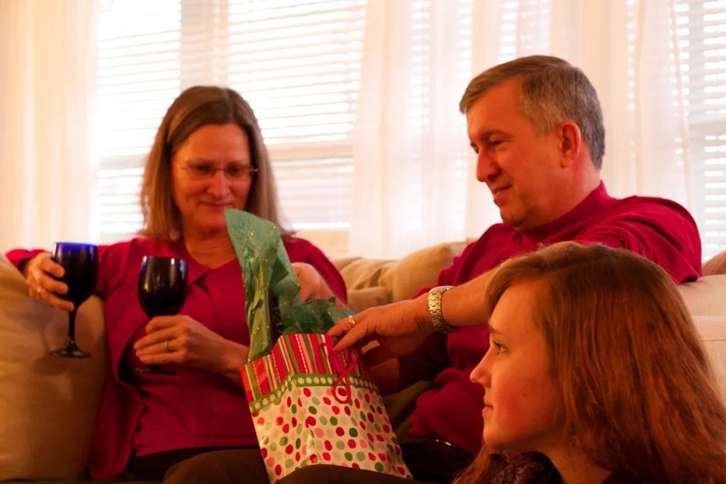 We enjoyed our annual Christmas Eve celebration with family at our house. The girls had fun helping everyone open their presents during the gift grab. Looking back at the pictures to select some for this post, it looks like Ron was the most excited about his present. Good thing no one stole it!