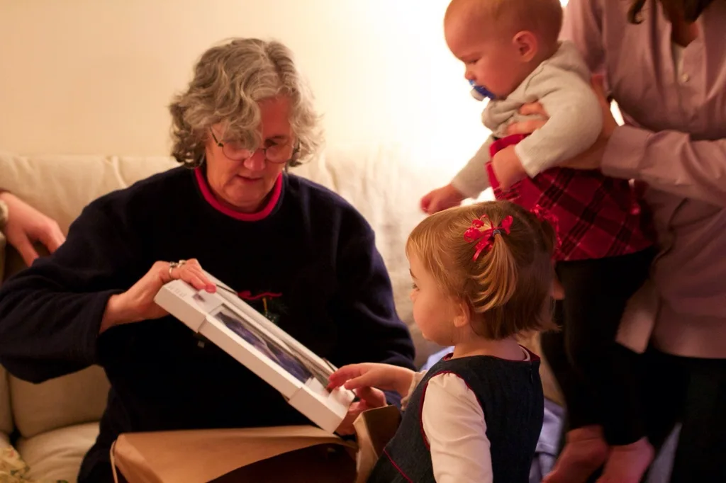 We enjoyed our annual Christmas Eve celebration with family at our house. The girls had fun helping everyone open their presents during the gift grab. Looking back at the pictures to select some for this post, it looks like Ron was the most excited about his present. Good thing no one stole it!