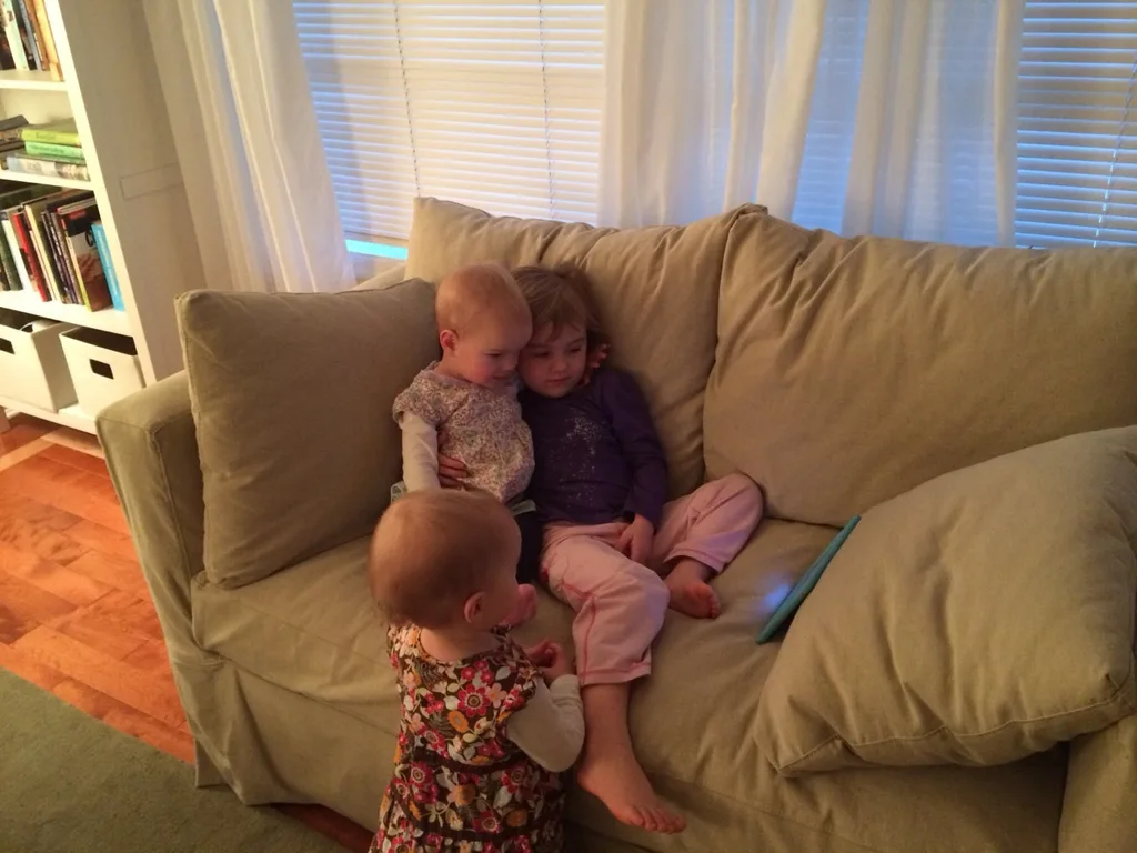 Some more highlights from our day: much-loved blackberries with lunch, mayhem while I washed dishes, and bonding over princesses after naptime.