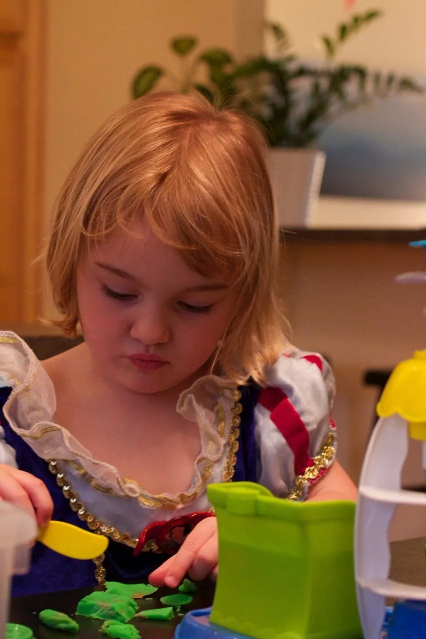 On this rainy day, our word of the day was definitely dough. The girls played with playdoh, we made cookie dough, and Abby earned some dough by helping to put away the dishes.