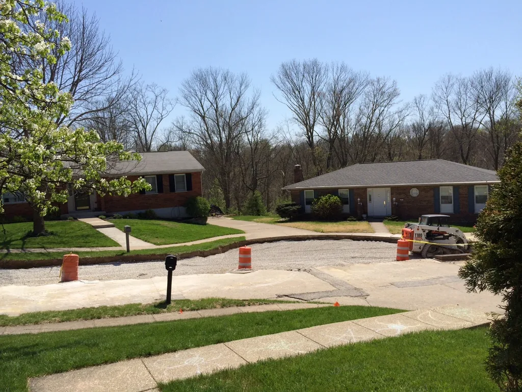The babies were transfixed by the activities on our street today.