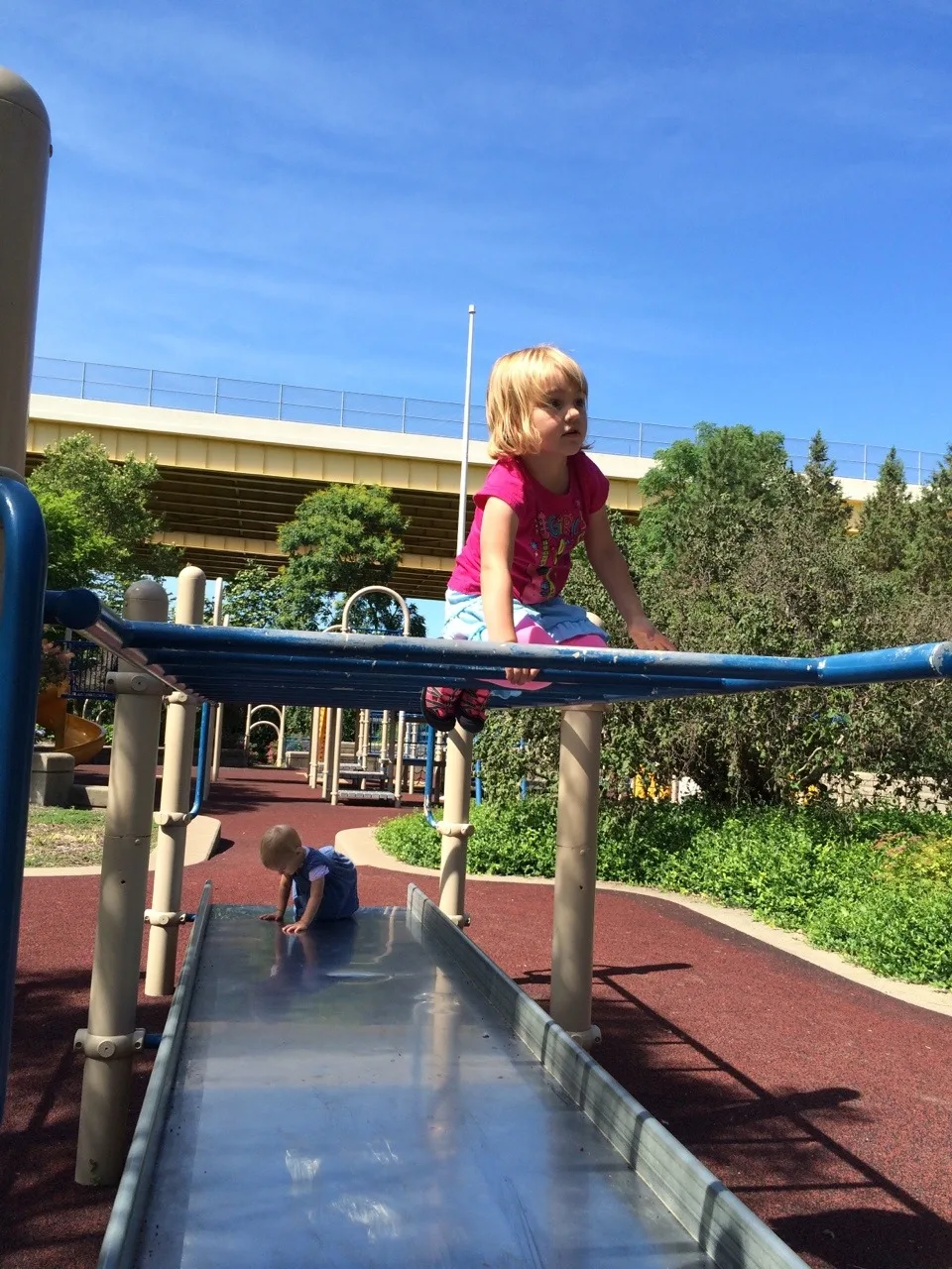 It was a beautiful morning for a walk across the Purple People Bridge and a picnic at Sawyer Point.