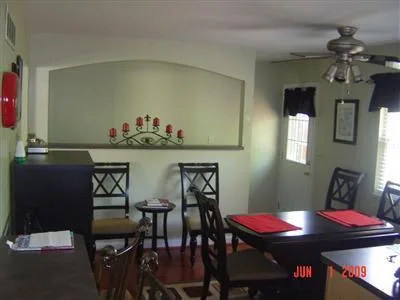Here are the photos from the listing for our house when we bought it in 2010. I certainly don’t miss the dark colors and the famous “banana boat” fan. It’s amazing to look back and think about all the changes we made since then. Some highlights:

*   painted every room
*   replaced all the carpet
*   replaced every light fixture and outlet
*   replaced every door knob and hinge
*   added window trim in the bedrooms and kitchen
*   updated the deck

We came a long way!