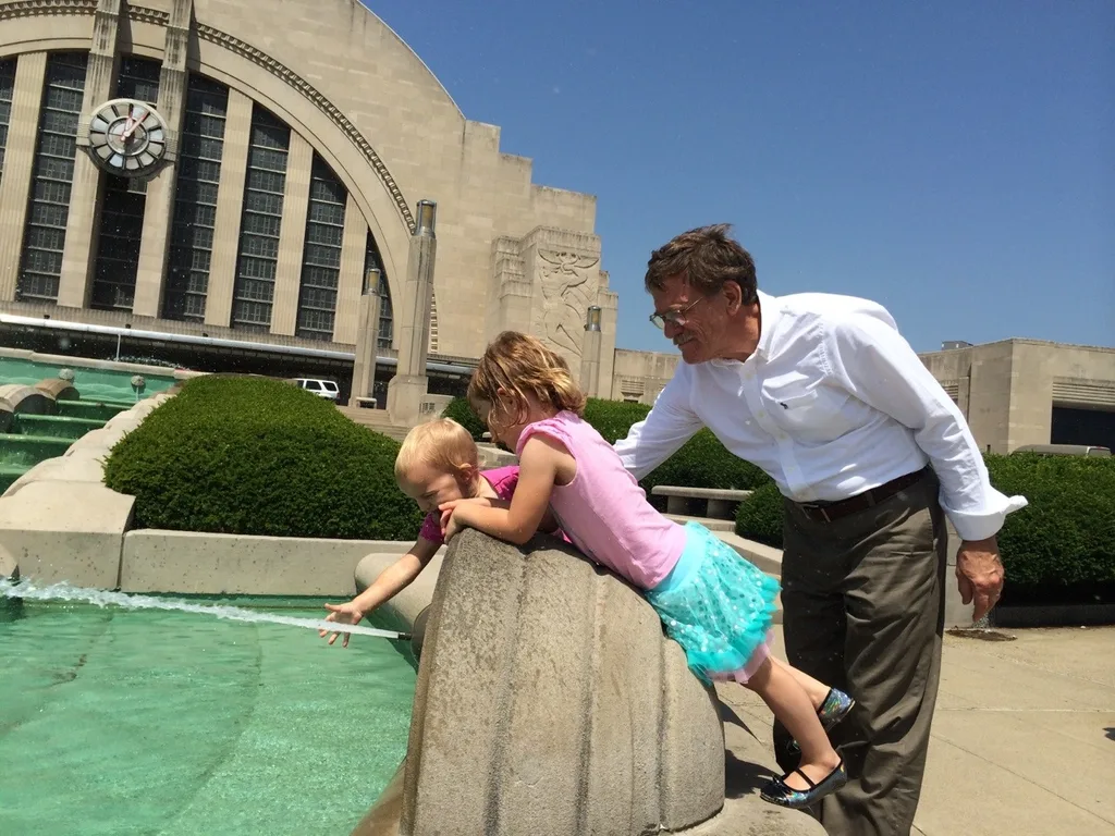 A double grandparents and double fountain day – undeniably double the fun!