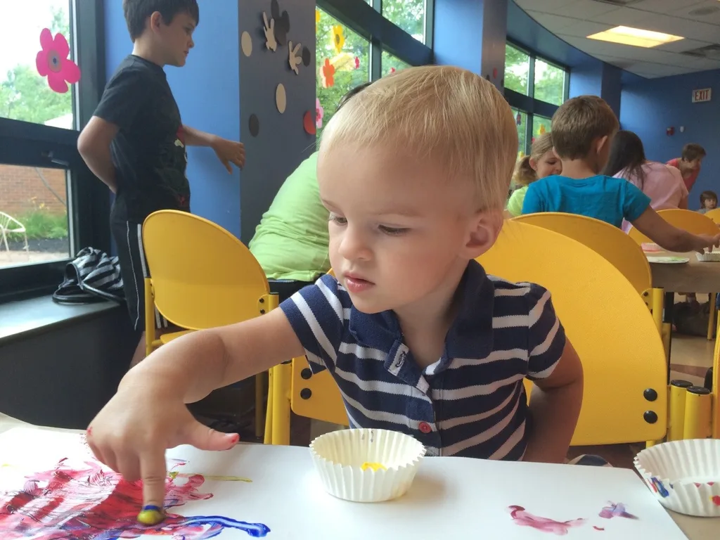The girls enjoyed finger painting at the library after storytime today. We’re happy to be moving back to the Ohio side of the river, but we will greatly miss the playart storytimes.