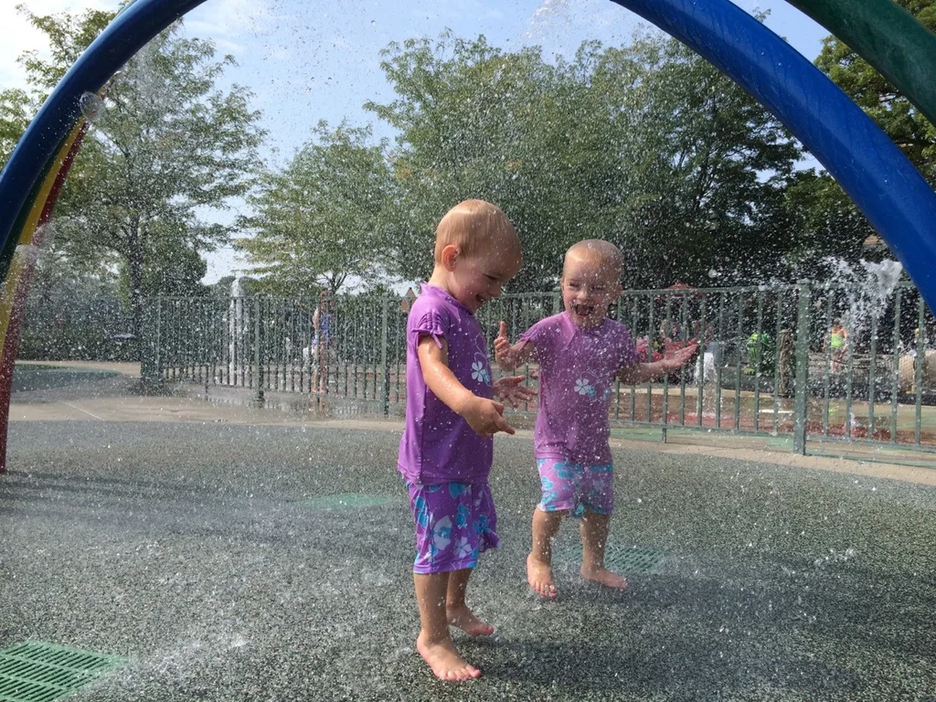 Great morning feeding the ducks and splashing around at Winton Woods Park