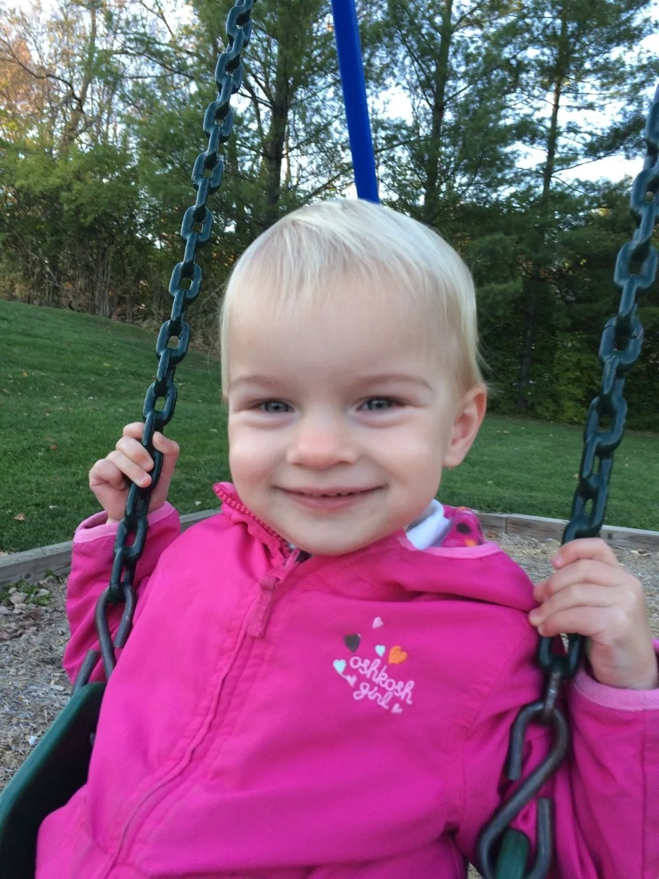 These gems were taken after the Madeira Fall Costume Parade. Gwen and Josie were still snoozing so Abby and I went down to the park for the parade, games, and food. John and the babes met up with us later to play at the park. Based on the smiles alone, one could guess that they had fun.