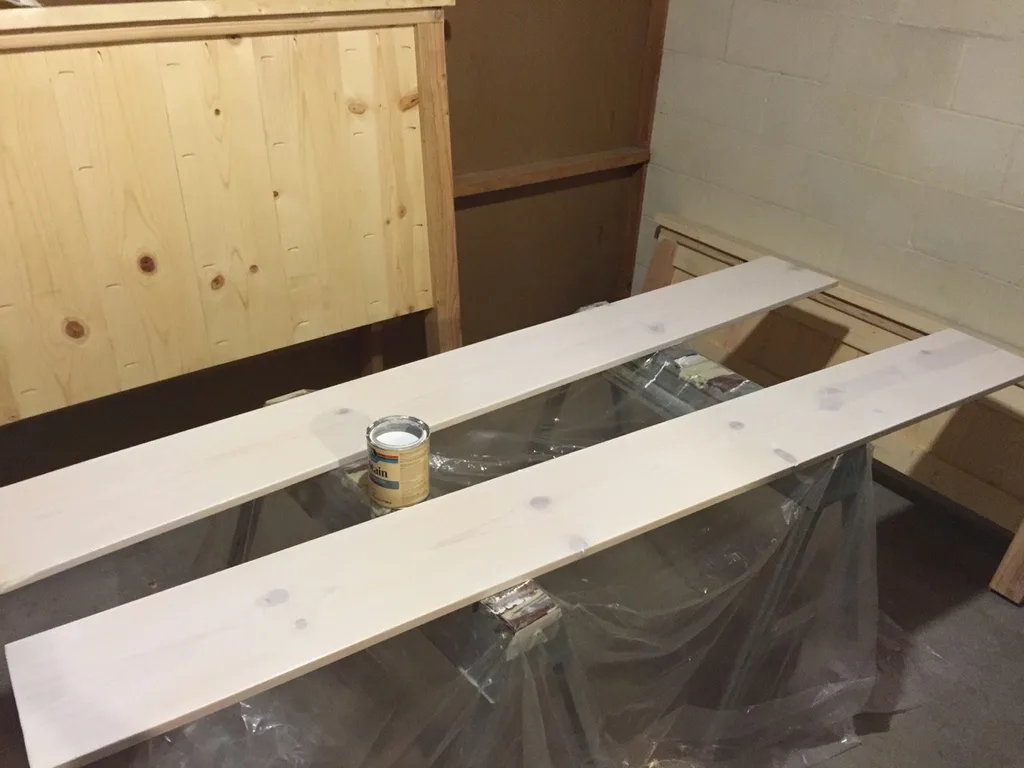 That took longer than I expected.

After two and a half months (and a herniated disc), we have a bed. We like it, and so do our bouncing girls.