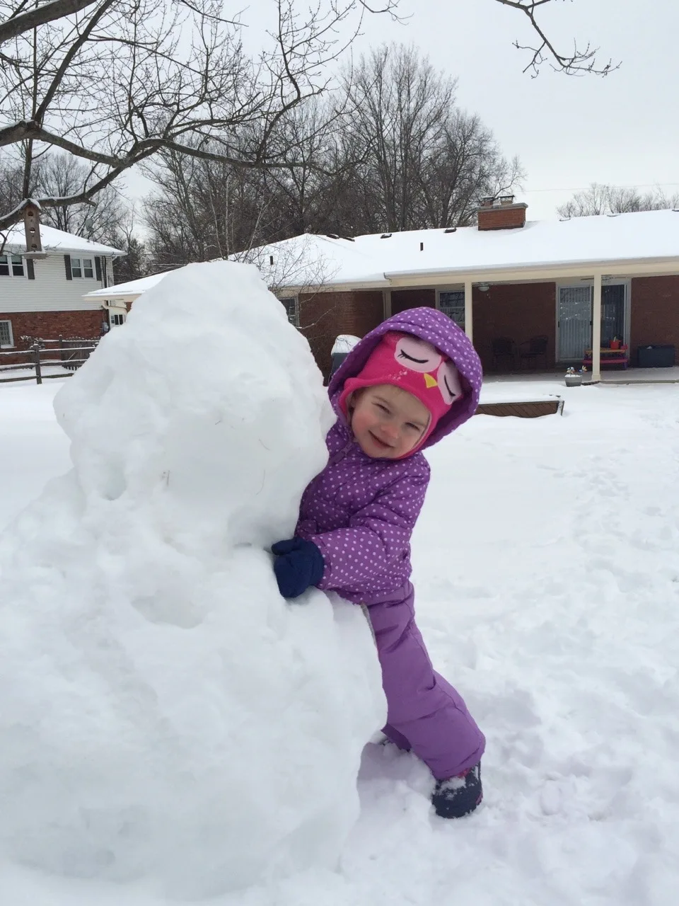 The girls had fun in the snow this morning, but, gosh, do I hope it was the last time this season. Spring!