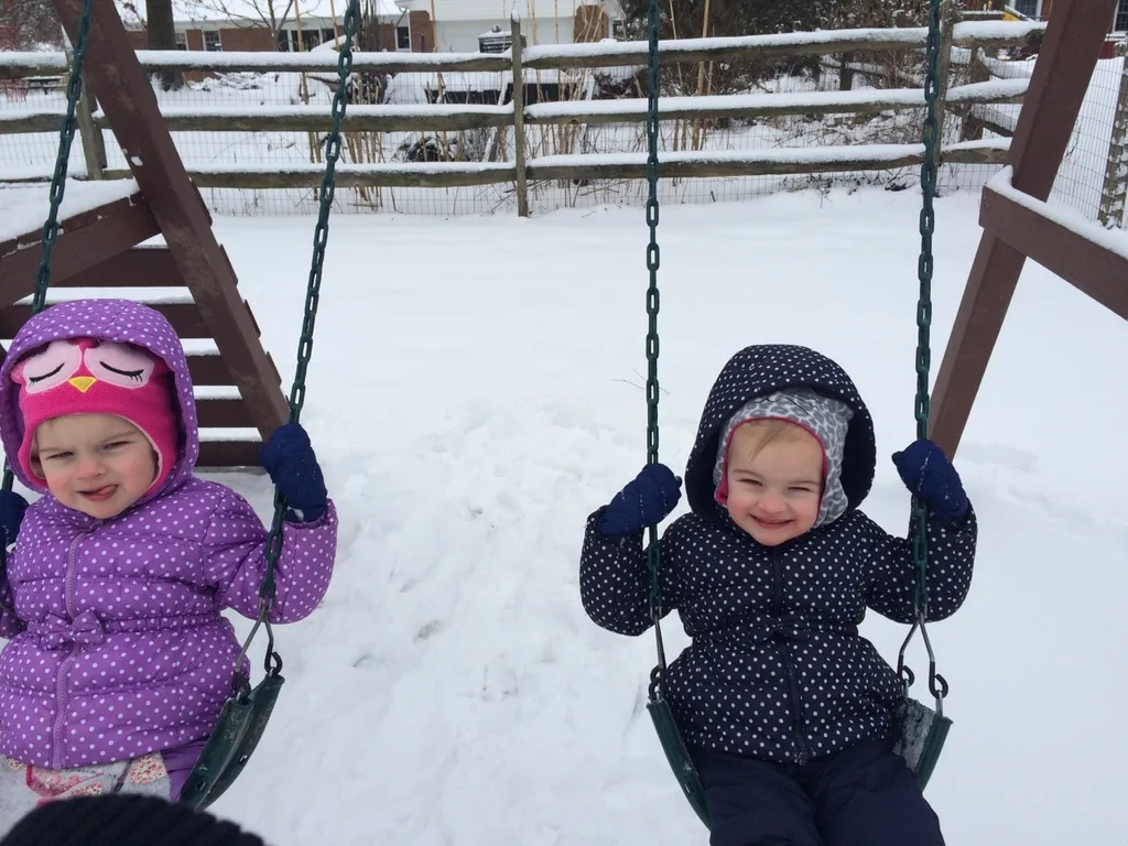 The girls had fun in the snow this morning, but, gosh, do I hope it was the last time this season. Spring!