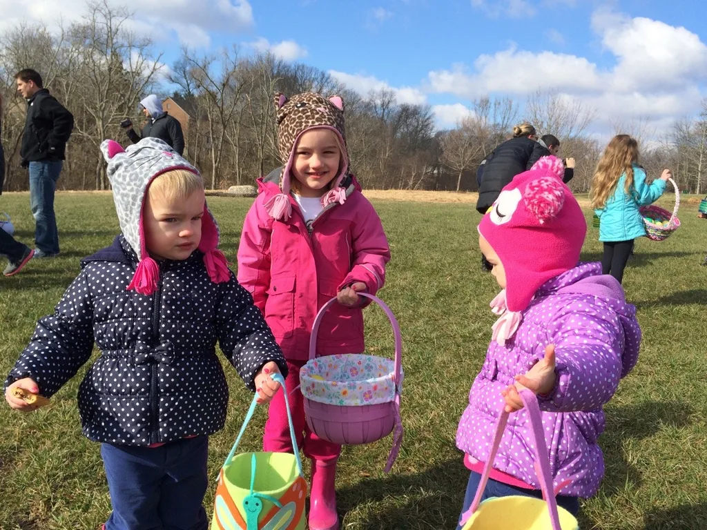 What a fun day! We enjoyed a Madeira Moms Easter Egg hunt at a park this morning, and then a neighborhood hunt at a neighbor’s house this afternoon. It was really cool to see just how many little kids actually live in our neighborhood. Lots! And by far, the funniest story from today was that this morning Josie filled her basket with only white eggs.