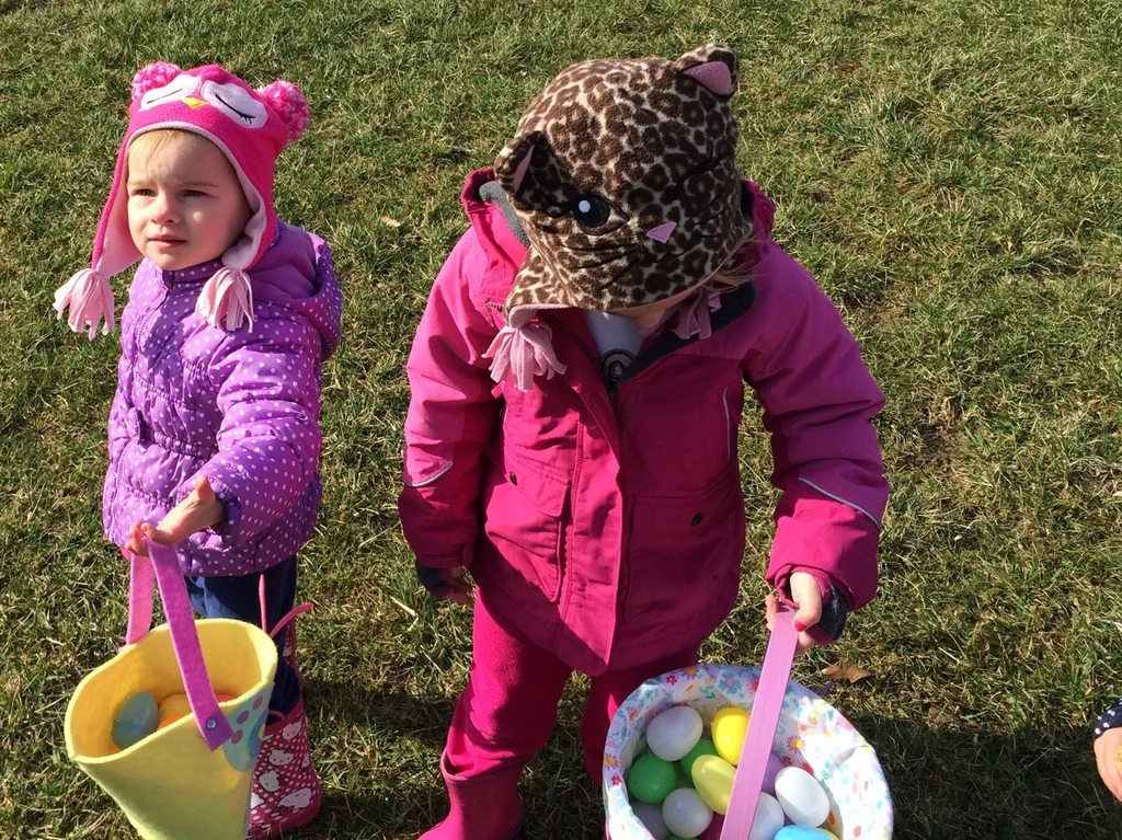 What a fun day! We enjoyed a Madeira Moms Easter Egg hunt at a park this morning, and then a neighborhood hunt at a neighbor’s house this afternoon. It was really cool to see just how many little kids actually live in our neighborhood. Lots! And by far, the funniest story from today was that this morning Josie filled her basket with only white eggs.