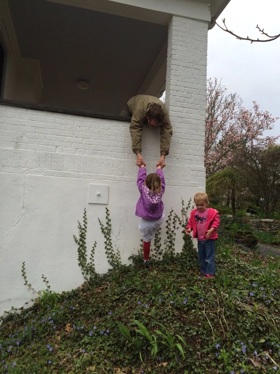 “Mama, come see my new trick.” I didn’t catch a picture of the proud spidergirl when she reached the top, but she had a huge smile.