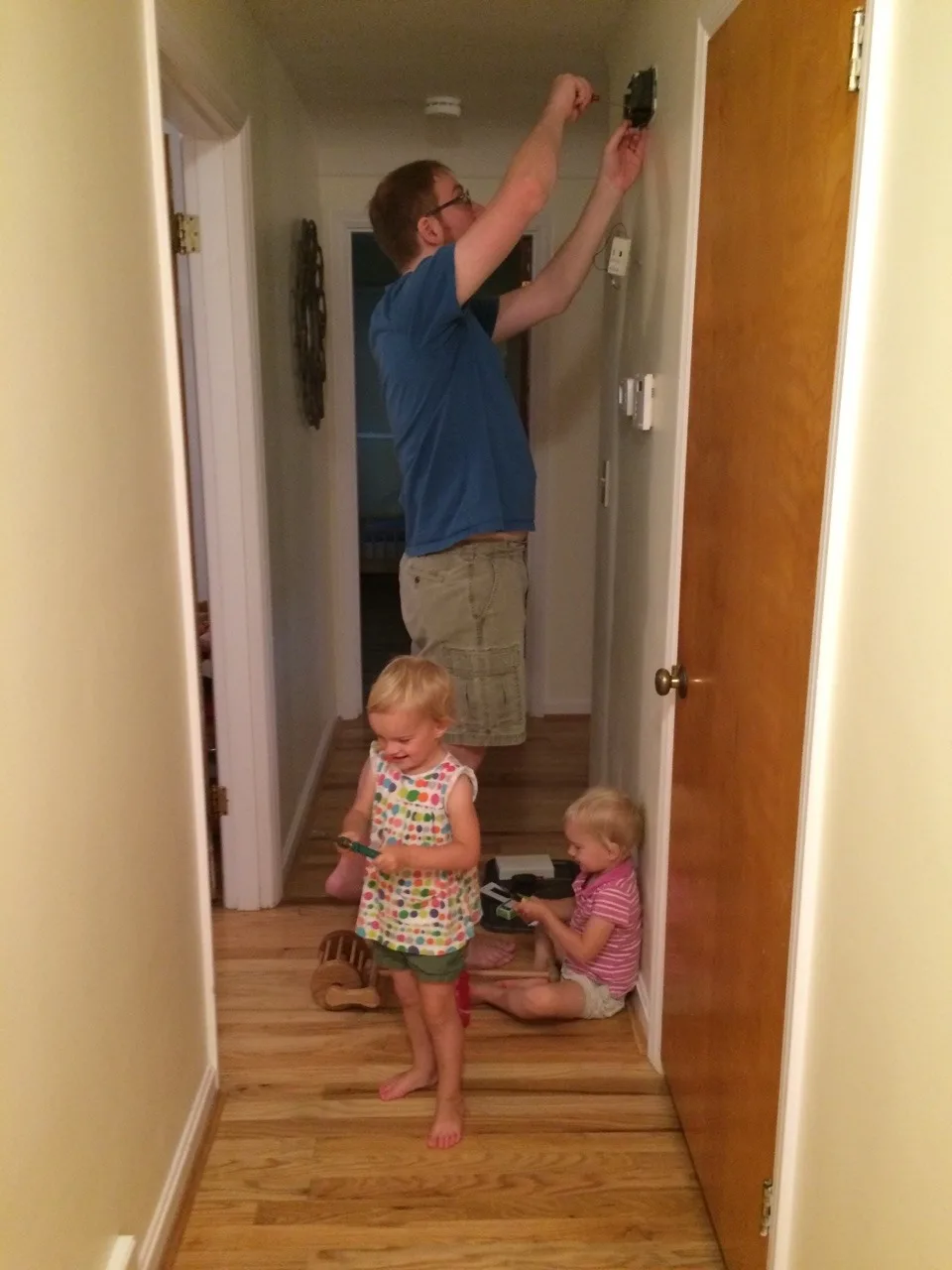 Happy Father’s Day to a wonderful, Papa!  
“Can I help?”  
“Papa, flip me over.”  
Playful parenting is one of his many talents. What lucky girls!