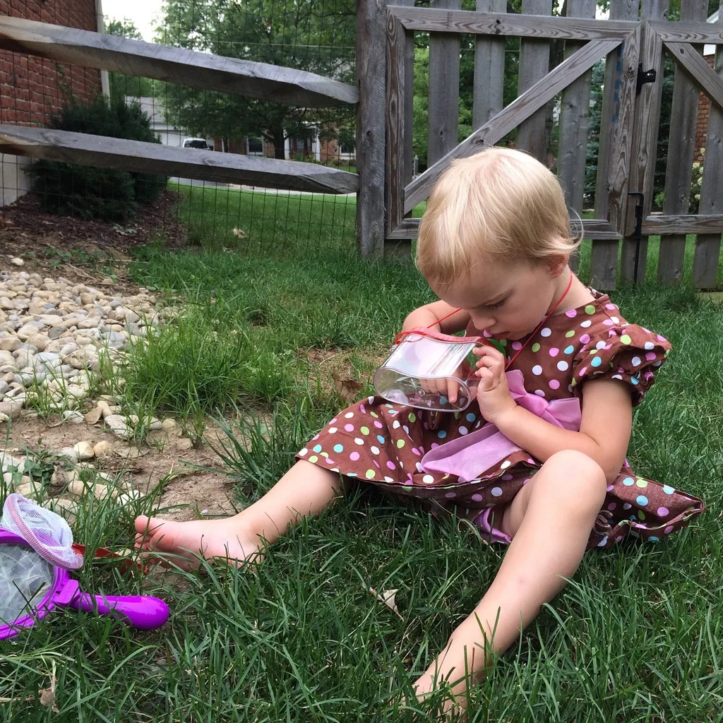 After much hunting, she finally found a millipede for her bug box. Unfortunately, they all thought the crickets were much harder for little people to catch.
