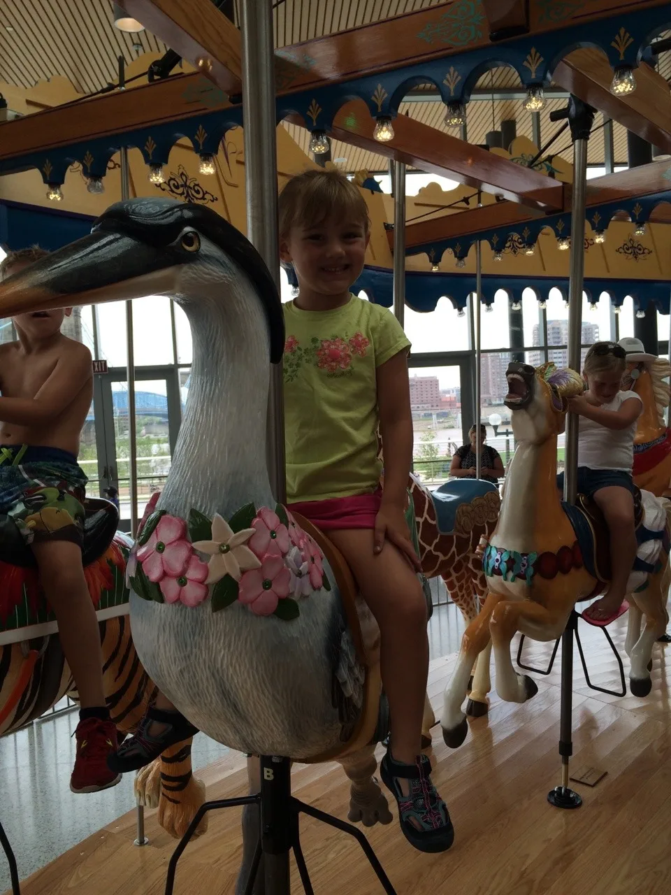 We had a great time this morning visiting the new carousel, playground, and fountain at Smale Riverfront Park. I’m so impressed by our new parks!