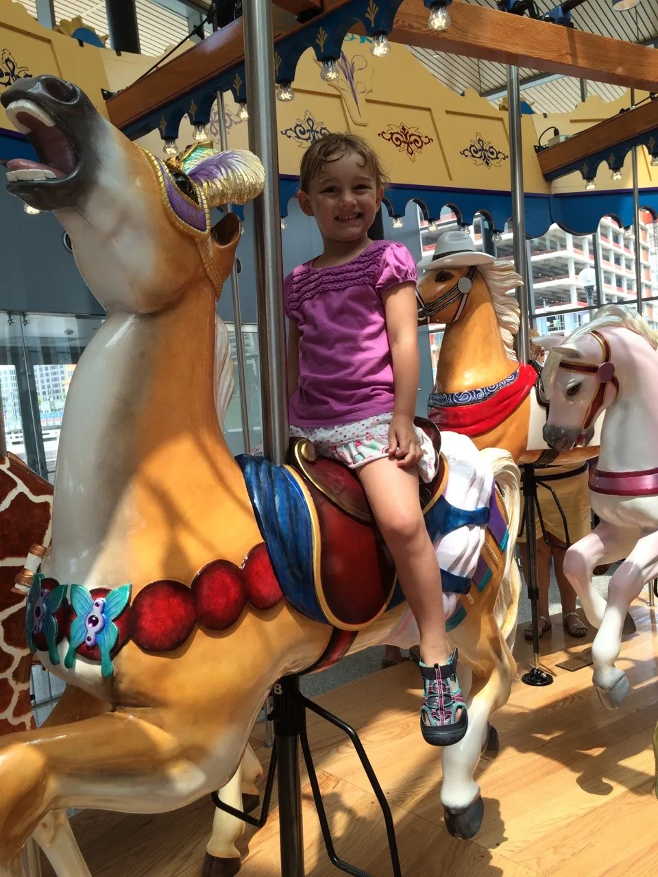 We had a great time this morning visiting the new carousel, playground, and fountain at Smale Riverfront Park. I’m so impressed by our new parks!