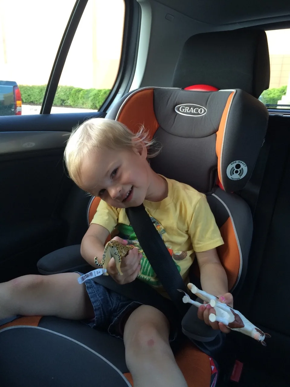 Another girl had a potty milestone! Like Josie, Gwen got to pick out a treat from Target. She was very quick and decisive - one cheetah and a pony for her.