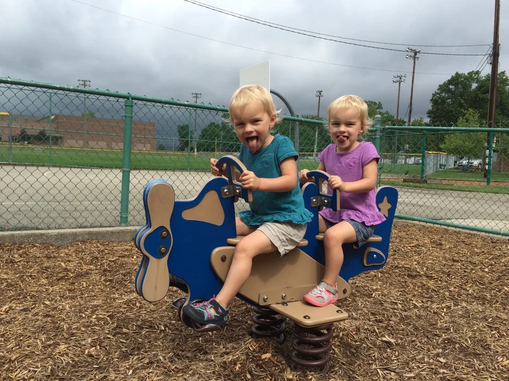 It was cool and breezy, but the girls still had fun at the Madeira Moms park playdate this morning. Abby made a new friend too; one who probably doesn’t even care for princesses.