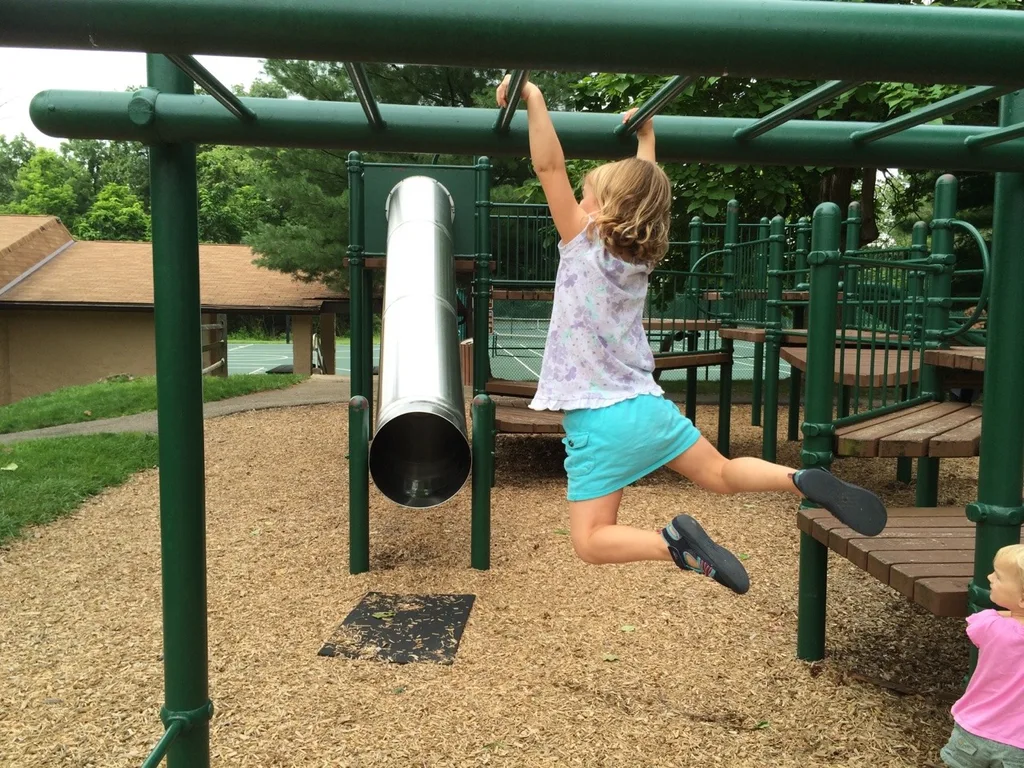 One of my favorite parts of the day is listening to the girls recount their morning adventures to John when he returns home from work. Today, Abby started by telling him about her mastery of the monkey bars. Josie heard this and cam running down the hallway from the bathroom, pants-less, of course, screaming “I rode the bumpy slide!” I rode the bumpy slide.“ I then heard Gwen shouting from the other room, "I did the tunnel slide!” I think they were all proud of their bravery and athleticism at Stephan Field.