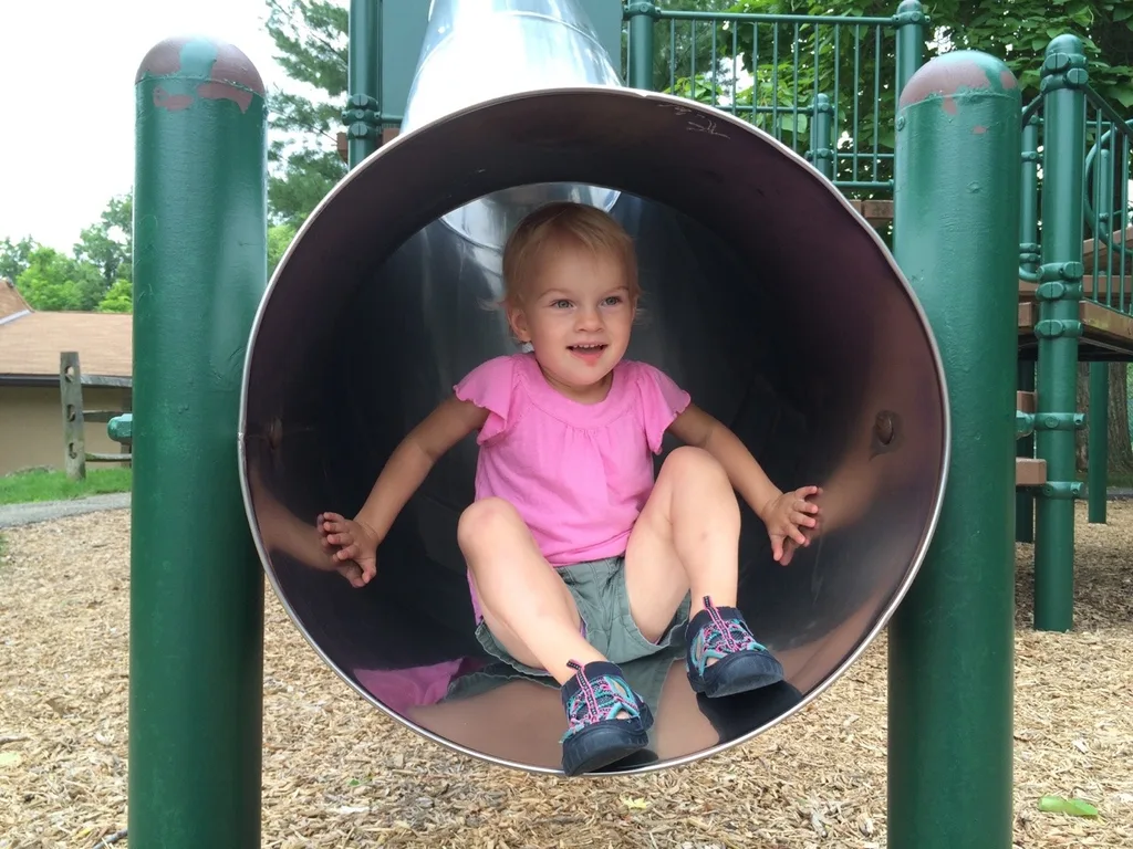 One of my favorite parts of the day is listening to the girls recount their morning adventures to John when he returns home from work. Today, Abby started by telling him about her mastery of the monkey bars. Josie heard this and cam running down the hallway from the bathroom, pants-less, of course, screaming “I rode the bumpy slide!” I rode the bumpy slide.“ I then heard Gwen shouting from the other room, "I did the tunnel slide!” I think they were all proud of their bravery and athleticism at Stephan Field.