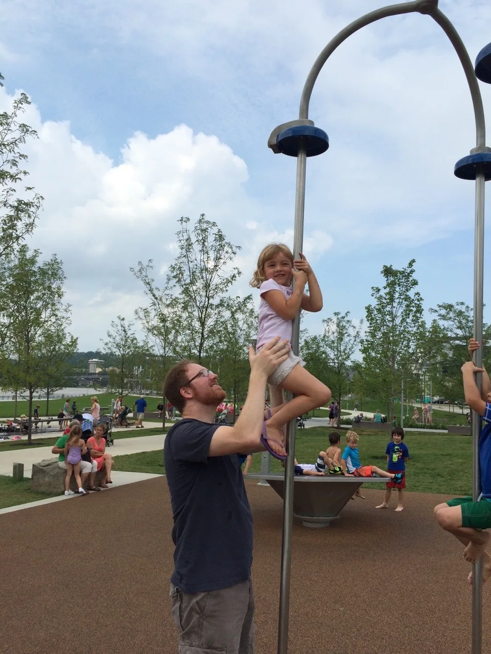 “Can I come too?” Yes, Josie! We all got to enjoy Smale Riverfront Park today.